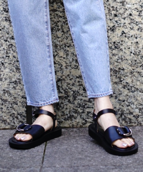 CAMINANDO（カミナンド）の「CAMINANDO(カミナンド) ANKLE STRAP PLATFORM SANDALS/2426/（サンダル・レディース・ブラック/キナリ/その他6・6/7/8）」の17枚目の写真