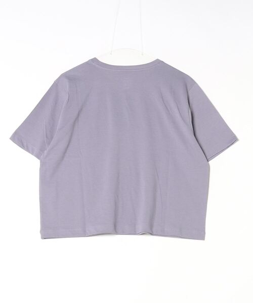 UNDER ARMOUR（アンダーアーマー）の「アンダーアーマー  UAコットン クロップ ショートスリーブTシャツ（Tシャツ/カットソー・レディース・ブラック/ラベンダー・M/L/XL/S）」の3枚目の写真