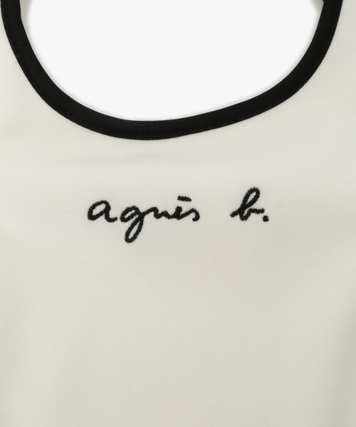 agnes b.（アニエスベー）の「ベビー ロゴ コットン スタイ（スタイ/よだれかけ・キッズ・ブラック・FREE）」の3枚目の写真