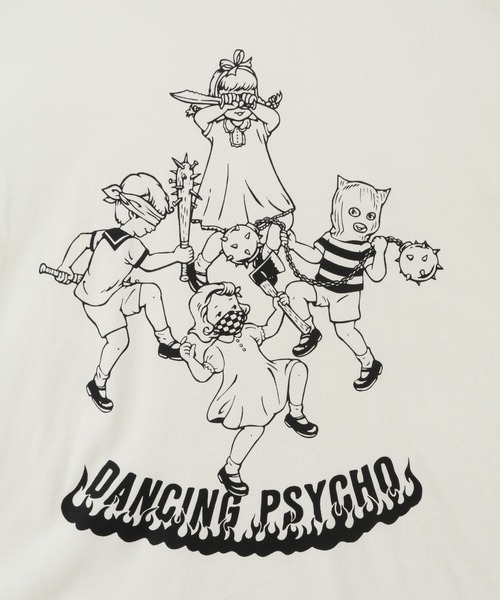 Candy Stripper（キャンディストリッパー）の「DANCING PSYCHO BIG BIG Tシャツ（Tシャツ/カットソー・レディース・オフホワイト/ブラック/イエロー・2）」の12枚目の写真