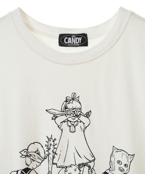 Candy Stripper（キャンディストリッパー）の「DANCING PSYCHO BIG BIG Tシャツ（Tシャツ/カットソー・レディース・オフホワイト/ブラック/イエロー・2）」の9枚目の写真