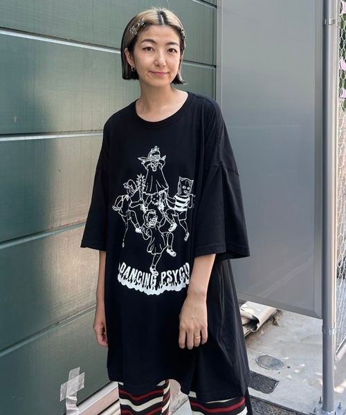 Candy Stripper（キャンディストリッパー）の「DANCING PSYCHO BIG BIG Tシャツ（Tシャツ/カットソー・レディース・オフホワイト/ブラック/イエロー・2）」の17枚目の写真