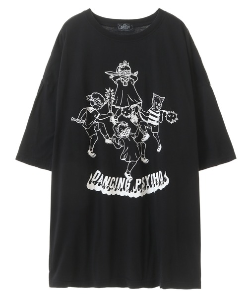 Candy Stripper（キャンディストリッパー）の「DANCING PSYCHO BIG BIG Tシャツ（Tシャツ/カットソー・レディース・オフホワイト/ブラック/イエロー・2）」の20枚目の写真