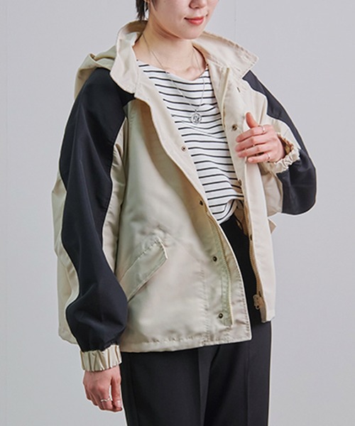 Fizz(フィズ)の「【Fizz/フィズ】 バイカラーマウンテンパーカー(マウンテンパーカー・レディース・カーキ/グレー/ベージュ・FREE)」の13枚目の写真