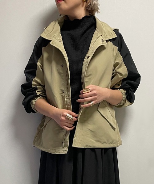 Fizz(フィズ)の「【Fizz/フィズ】 バイカラーマウンテンパーカー(マウンテンパーカー・レディース・カーキ/グレー/ベージュ・FREE)」の21枚目の写真