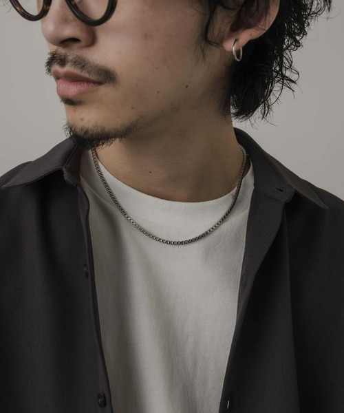 SMELLY(スメリー)の「ボックスチェーンマンテルネックレス(ネックレス・メンズ・シルバー・-)」の6枚目の写真