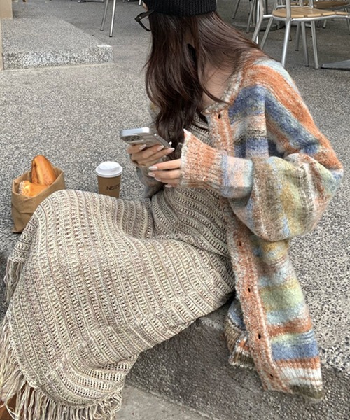aimoha(アイモハ)の「編みキャミソールワンピース (SS)(ワンピース・レディース・ベージュ・FREE)」の13枚目の写真