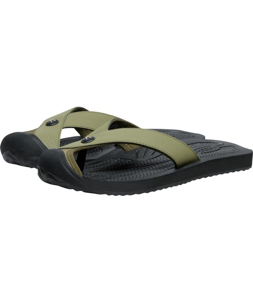 KEEN(キーン)の「BARBADOS TG / バルベイドス ティージー / メンズ サンダル(サンダル・メンズ・ブラック×カーキ・28cm/27cm/26cm/29cm/25cm)」の3枚目の写真