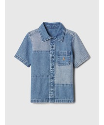 パッチワーク デニムシャツ
