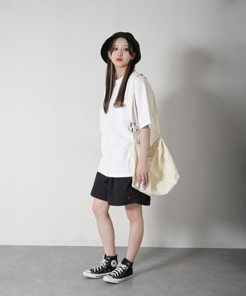 U.S. POLO ASSN.（ユーエスポロアッスン）の「【U.S.POLOASSN.】 ナイロンワッシャ― 裏メッシュ ワンポイント刺繍 ワイド ショートパンツ（その他パンツ・メンズ・ブラック/ベージュ/カーキ/グレー・LARGE/X-LARGE/SMALL/MEDIUM）」の14枚目の写真