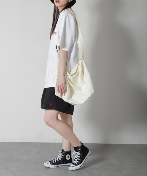 U.S. POLO ASSN.（ユーエスポロアッスン）の「【U.S.POLOASSN.】 ナイロンワッシャ― 裏メッシュ ワンポイント刺繍 ワイド ショートパンツ（その他パンツ・メンズ・ブラック/ベージュ/カーキ/グレー・LARGE/X-LARGE/SMALL/MEDIUM）」の15枚目の写真