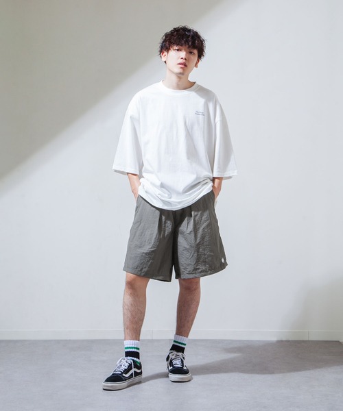 U.S. POLO ASSN.（ユーエスポロアッスン）の「【U.S.POLOASSN.】 ナイロンワッシャ― 裏メッシュ ワンポイント刺繍 ワイド ショートパンツ（その他パンツ・メンズ・ブラック/ベージュ/カーキ/グレー・LARGE/X-LARGE/SMALL/MEDIUM）」の7枚目の写真