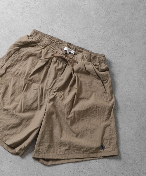 U.S. POLO ASSN.（ユーエスポロアッスン）の「【U.S.POLOASSN.】 ナイロンワッシャ― 裏メッシュ ワンポイント刺繍 ワイド ショートパンツ（その他パンツ・メンズ・ブラック/ベージュ/カーキ/グレー・LARGE/X-LARGE/SMALL/MEDIUM）」の20枚目の写真