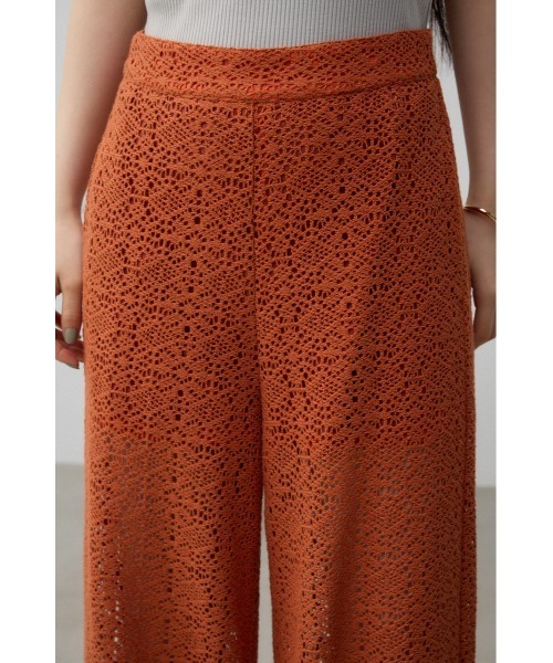 AZUL by moussy（アズールバイマウジー）の「レースワイドパンツ（その他パンツ・レディース・アイボリー/ブラック/オレンジ・MEDIUM/SMALL）」の10枚目の写真