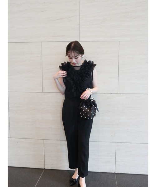 JUMELLE(ジュメロ)の「【結婚式/オケージョン】situation tulle vest(ベスト・レディース・グレー/アイボリー/ブラック・MEDIUM)」の6枚目の写真