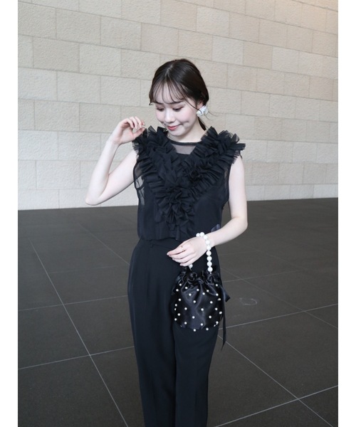 JUMELLE(ジュメロ)の「【結婚式/オケージョン】situation tulle vest(ベスト・レディース・グレー/アイボリー/ブラック・MEDIUM)」の7枚目の写真