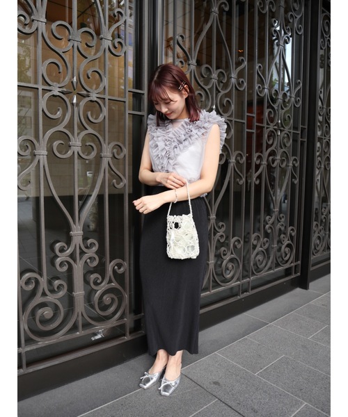 JUMELLE(ジュメロ)の「【結婚式/オケージョン】situation tulle vest(ベスト・レディース・グレー/アイボリー/ブラック・MEDIUM)」の11枚目の写真