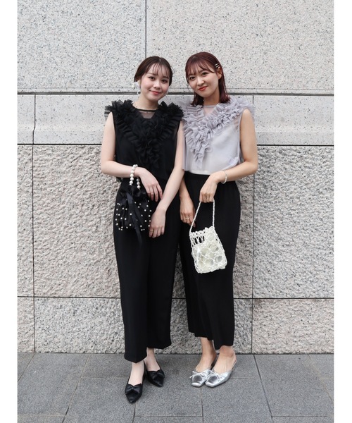 JUMELLE(ジュメロ)の「【結婚式/オケージョン】situation tulle vest(ベスト・レディース・グレー/アイボリー/ブラック・MEDIUM)」の12枚目の写真