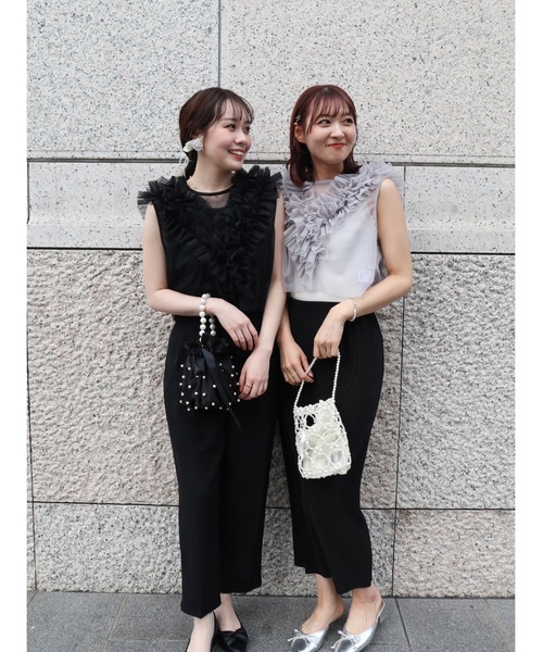 JUMELLE(ジュメロ)の「【結婚式/オケージョン】situation tulle vest(ベスト・レディース・グレー/アイボリー/ブラック・MEDIUM)」の13枚目の写真