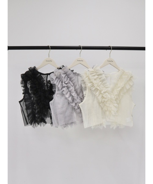 JUMELLE(ジュメロ)の「【結婚式/オケージョン】situation tulle vest(ベスト・レディース・グレー/アイボリー/ブラック・MEDIUM)」の20枚目の写真