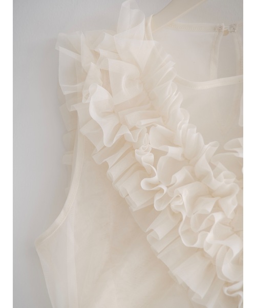 JUMELLE(ジュメロ)の「【結婚式/オケージョン】situation tulle vest(ベスト・レディース・グレー/アイボリー/ブラック・MEDIUM)」の21枚目の写真