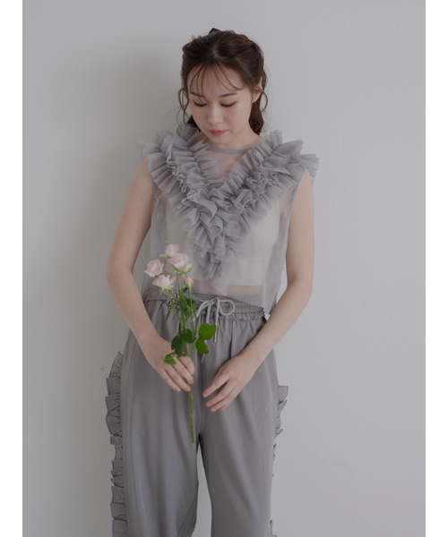 結婚式/オケージョン】situation tulle vest（ベスト）｜jumelle
