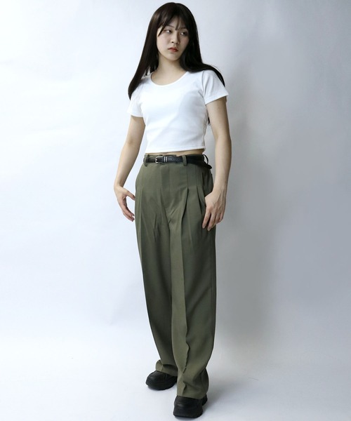【セール】two tuck loose slacks/ツータック ルーズ スラックス（スラックス）｜Starting Over（スターティングオーバー）