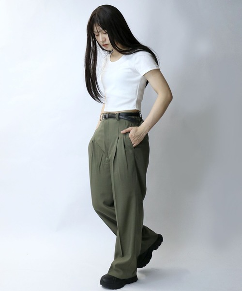 【セール】two tuck loose slacks/ツータック ルーズ スラックス（スラックス）｜Starting Over（スターティングオーバー）