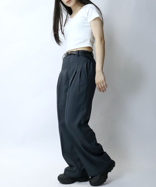 【セール】two tuck loose slacks/ツータック ルーズ スラックス（スラックス）｜Starting Over（スターティングオーバー）