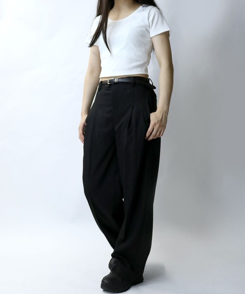 【セール】two tuck loose slacks/ツータック ルーズ スラックス（スラックス）｜Starting Over（スターティングオーバー）