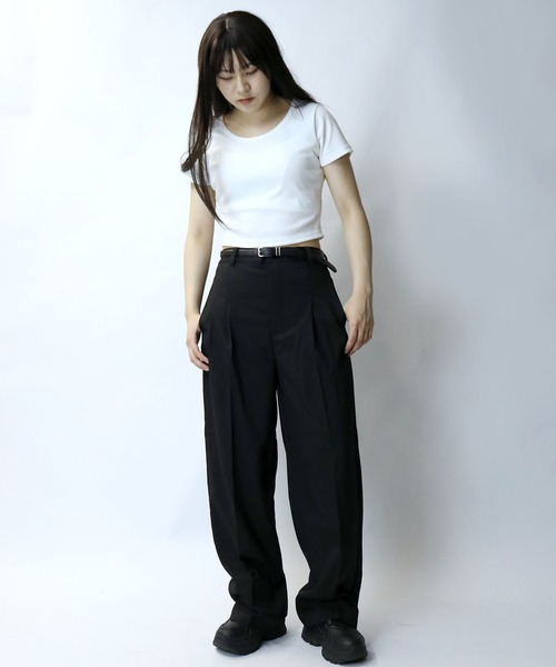 【セール】two tuck loose slacks/ツータック ルーズ スラックス（スラックス）｜Starting Over（スターティングオーバー）