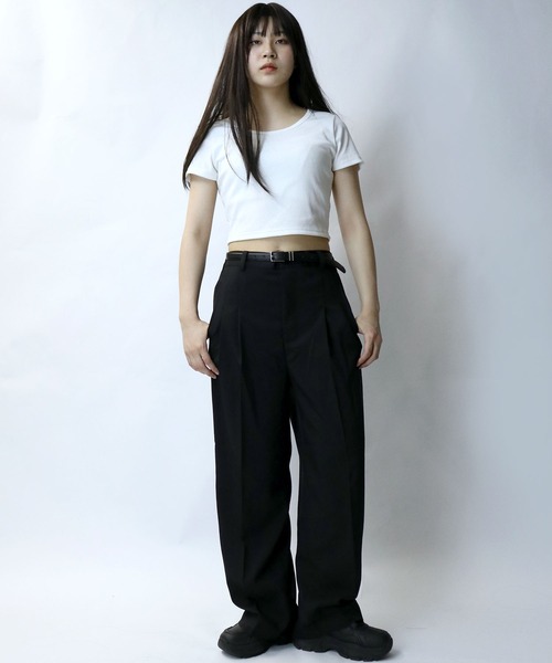【セール】two tuck loose slacks/ツータック ルーズ スラックス（スラックス）｜Starting Over（スターティングオーバー）