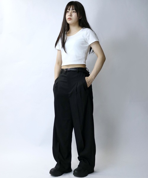 【セール】two tuck loose slacks/ツータック ルーズ スラックス（スラックス）｜Starting Over（スターティングオーバー）