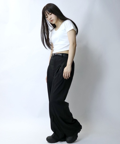 【セール】two tuck loose slacks/ツータック ルーズ スラックス（スラックス）｜Starting Over（スターティングオーバー）