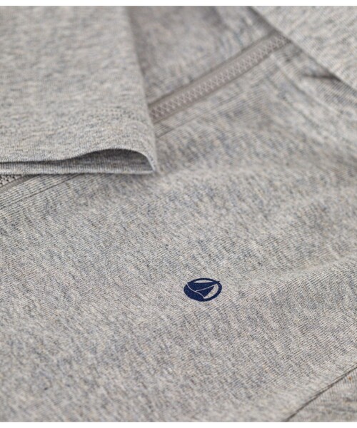 PETIT BATEAU（プチバトー）の「コットンジップアップパーカ（パーカー・キッズ・グレー/ネイビー・3YEAR/4YEAR/5YEAR）」の7枚目の写真