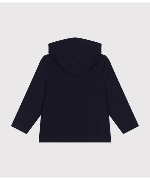 PETIT BATEAU（プチバトー）の「コットンジップアップパーカ（パーカー・キッズ・グレー/ネイビー・3YEAR/4YEAR/5YEAR）」の9枚目の写真