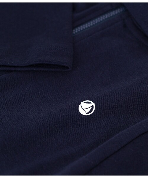 PETIT BATEAU（プチバトー）の「コットンジップアップパーカ（パーカー・キッズ・グレー/ネイビー・3YEAR/4YEAR/5YEAR）」の10枚目の写真