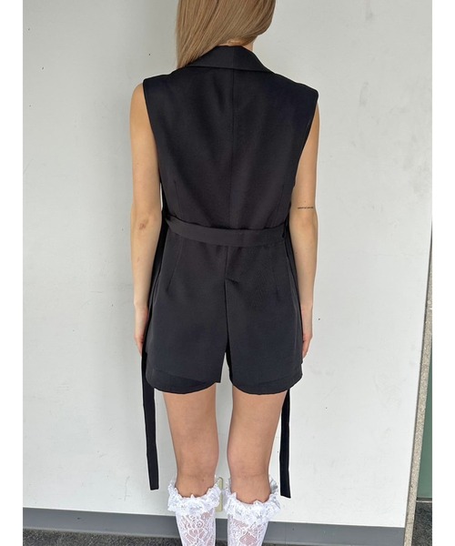 EGOIST(エゴイスト)の「ベルト付テーラードベスト(ベスト・レディース・ホワイト/ブラック・FREE)」の14枚目の写真