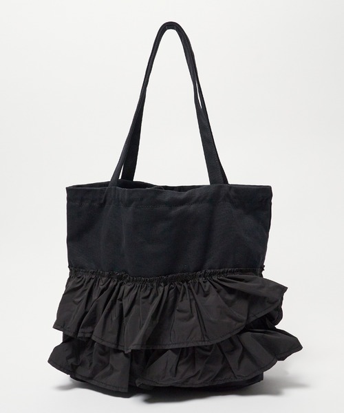 Chick（チック）の「▲フリルティアードトートバック（トートバッグ・レディース・ホワイト/ブラック/グリーン・FREE）」の10枚目の写真