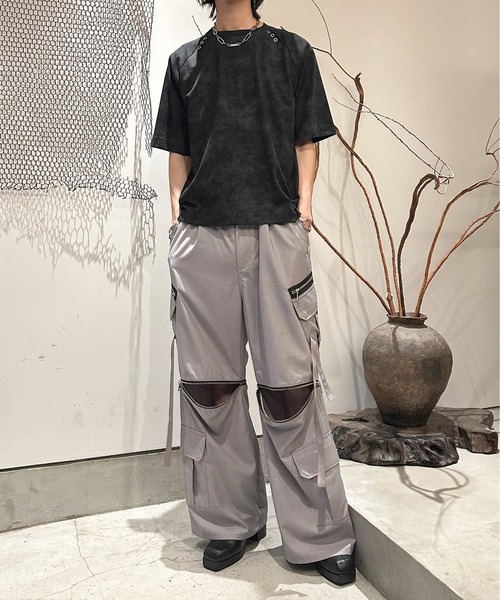 HARE（ハレ）の「コンパクトシルバーパーツカットソー(HARE)（Tシャツ/カットソー・メンズ・ブラック系その他/ホワイト/ブラック・FREE）」の11枚目の写真