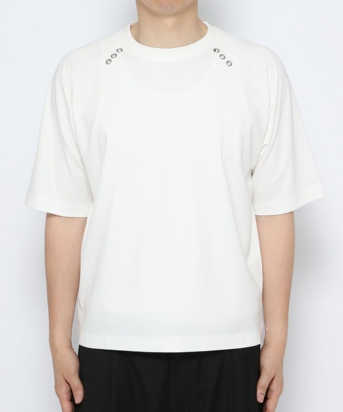 HARE（ハレ）の「コンパクトシルバーパーツカットソー(HARE)（Tシャツ/カットソー・メンズ・ブラック系その他/ホワイト/ブラック・FREE）」の16枚目の写真