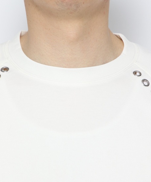 HARE（ハレ）の「コンパクトシルバーパーツカットソー(HARE)（Tシャツ/カットソー・メンズ・ブラック系その他/ホワイト/ブラック・FREE）」の19枚目の写真