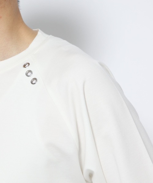 HARE（ハレ）の「コンパクトシルバーパーツカットソー(HARE)（Tシャツ/カットソー・メンズ・ブラック系その他/ホワイト/ブラック・FREE）」の20枚目の写真