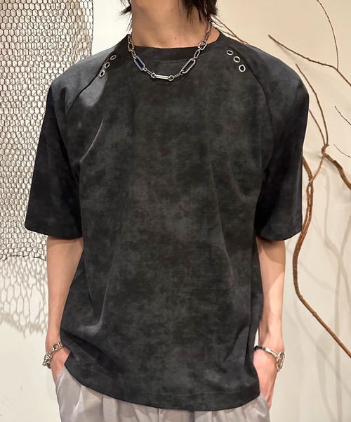 HARE（ハレ）の「コンパクトシルバーパーツカットソー(HARE)（Tシャツ/カットソー・メンズ・ブラック系その他/ホワイト/ブラック・FREE）」の12枚目の写真