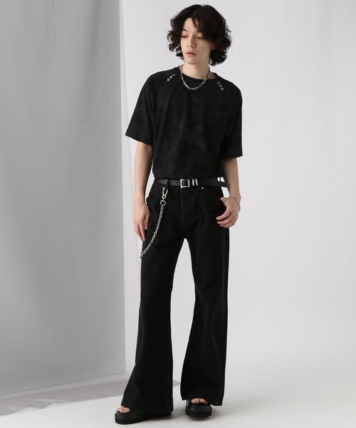 HARE（ハレ）の「コンパクトシルバーパーツカットソー(HARE)（Tシャツ/カットソー・メンズ・ブラック系その他/ホワイト/ブラック・FREE）」の9枚目の写真