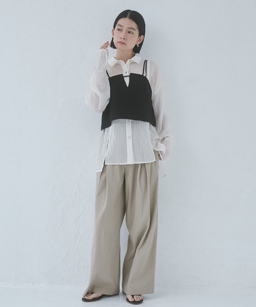 hunch（ハンチ）の「シアージャガードビスチェ（ベスト・レディース・オフホワイト/ブラック/カーキ・FREE）」の14枚目の写真