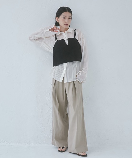 hunch（ハンチ）の「シアージャガードビスチェ（ベスト・レディース・オフホワイト/ブラック/カーキ・FREE）」の13枚目の写真