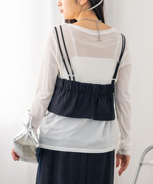 hunch（ハンチ）の「シアージャガードビスチェ（ベスト・レディース・オフホワイト/ブラック/カーキ・FREE）」の9枚目の写真