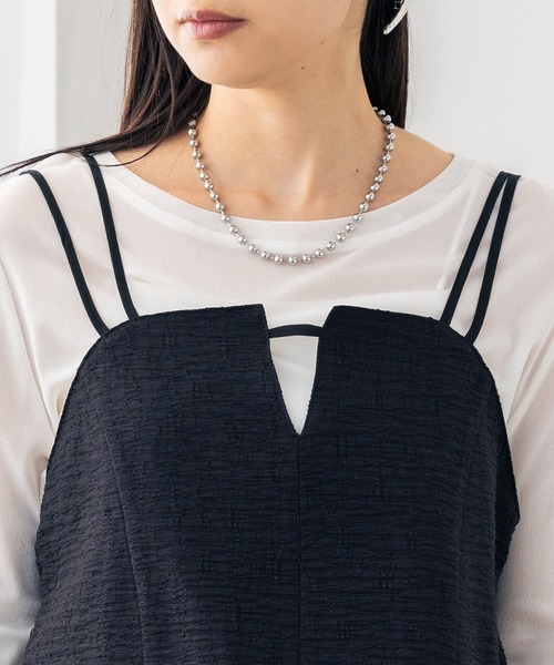 hunch（ハンチ）の「シアージャガードビスチェ（ベスト・レディース・オフホワイト/ブラック/カーキ・FREE）」の7枚目の写真