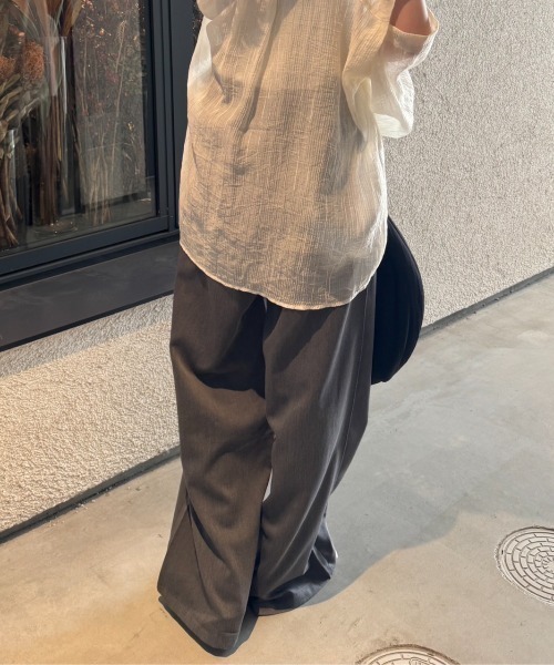 nemne store(ネンネストア)の「《Delfy》ダブルウェストデザインスラックス(スラックス・レディース・ブラック/杢グレー・SMALL/MEDIUM)」の15枚目の写真